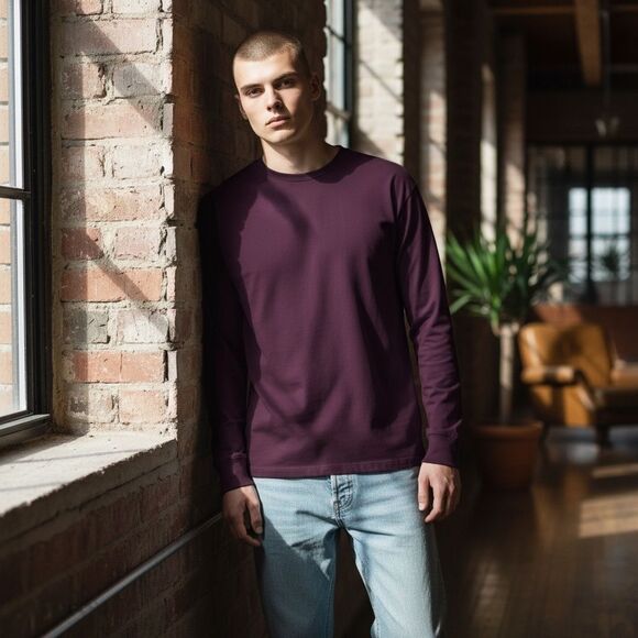 Banana Republic Luxe Touch Performance Shirt in Deep Purple mens XL - Picture 1 of 6